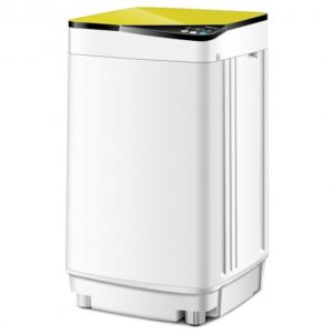 Full-automatic Washing Machine 7.7 lbs Washer / Spinner Germicidal-Yellow - Color: Yellow