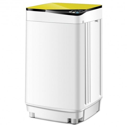 Full-automatic Washing Machine 7.7 lbs Washer / Spinner Germicidal-Yellow - Color: Yellow