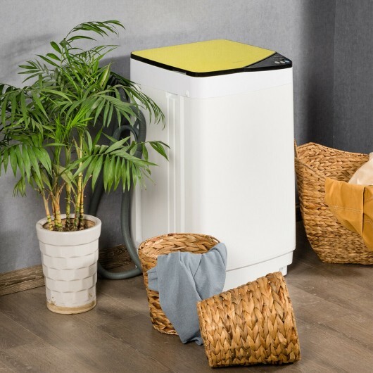 Full-automatic Washing Machine 7.7 lbs Washer / Spinner Germicidal-Yellow - Color: Yellow - Image 2