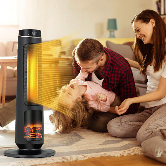 1500W PTC Fast Heating Space Heater for Indoor Use-Black - Color: Black - Image 2