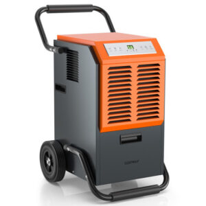 Portable Commercial Dehumidifier with Water Tank and Drainage Pipe-Gray - Color: Gray