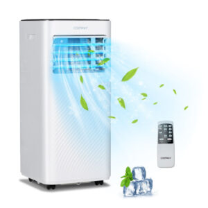 8000 BTU Portable Air Conditioner with Remote Control and Sleep Mode-Black - Color: Black