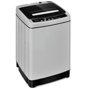 Full-Automatic Washing Machine 1.5 Cubic Feet 11 LBS Washer and Dryer-Gray - Color: Gray