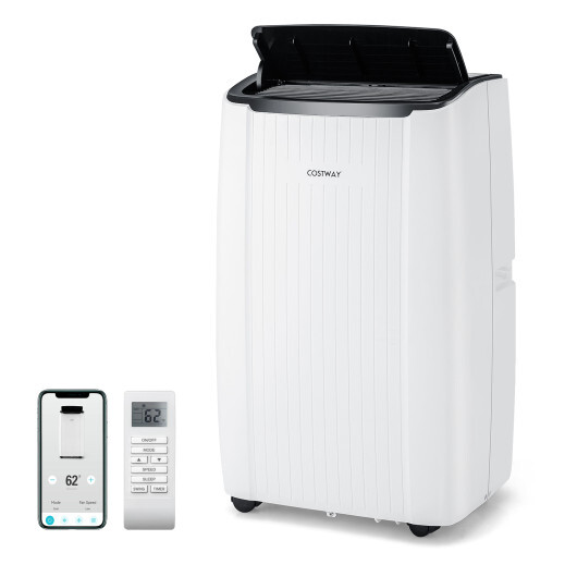 12000 BTU Portable Air Conditioner 4-in-1 Smart WiFi Enabled Home AC Unit with Heat - Color: White - Size: 12000 BTU - Image 3