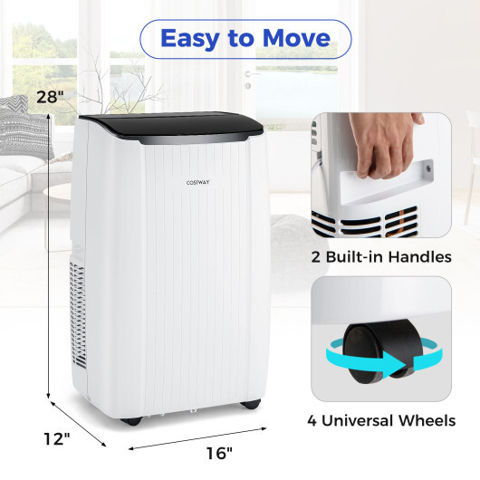 12000 BTU Portable Air Conditioner 4-in-1 Smart WiFi Enabled Home AC Unit with Heat - Color: White - Size: 12000 BTU - Image 4