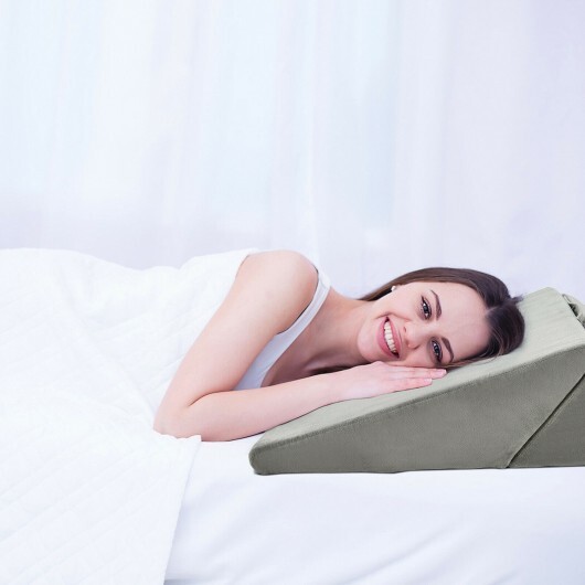 Adjustable Memory Foam Reading Sleep Back Support Pillow-Gray - Color: Gray - Image 3