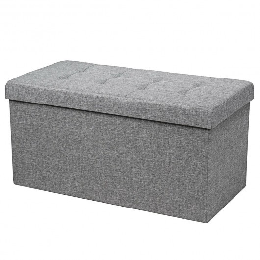 31.5 Inch Fabric Foldable Storage with Removable Storage Bin-Light Gray - Color: Light Gray