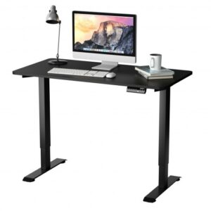 Electric Height Adjustable Standing Desk with Memory Controller-Black - Color: Black