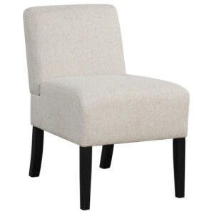 Upholstered Living Room Chair with Rubber Wood Legs-Beige - Color: Beige