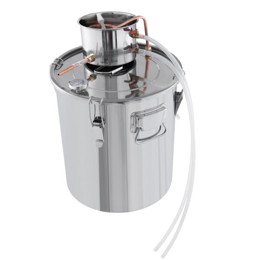 10 Gal 40 L Water Alcohol Distiller with 2 Stainless Steel Pots-10 Gal - Color: Silver - Size: 10 Gal