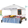 10 x 10 Feet Foldable Commercial Pop-up Canopy with Roller Bag and Banner Strip-White - Color: White