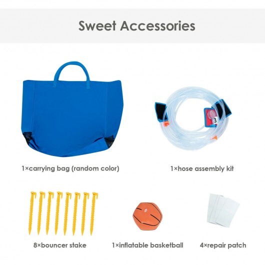 Inflatable Water Park Bounce House with Climbing Wall without Blower - Color: Multicolor - Image 5