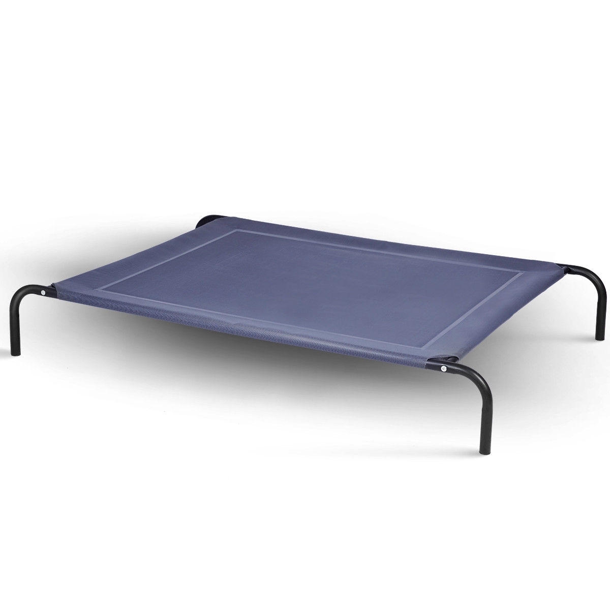 Large Indoor Outdoor Camping Steel Frame Elevated Pet Cot Mat-XL - Color: Black - Size: XL - Image 2