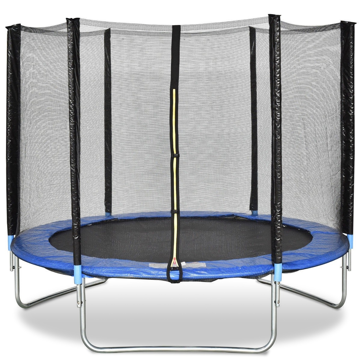 8 feet Safety Jumping Round Trampoline with Spring Safety Pad - Color: Black