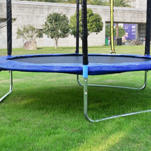 8 feet Safety Jumping Round Trampoline with Spring Safety Pad - Color: Black - Image 2