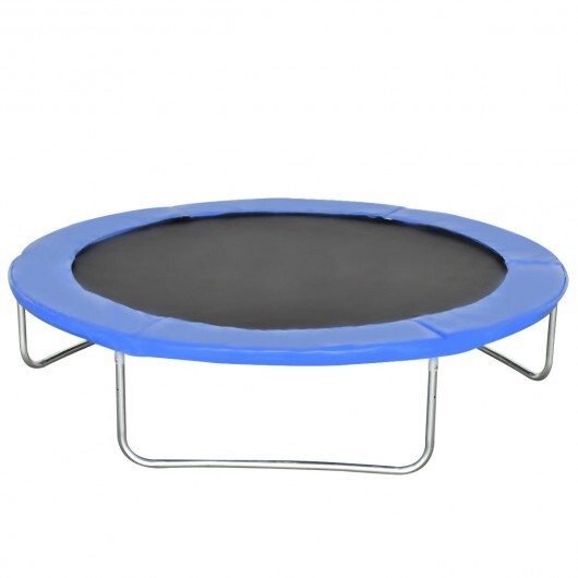 8 feet Safety Jumping Round Trampoline with Spring Safety Pad - Color: Black - Image 3