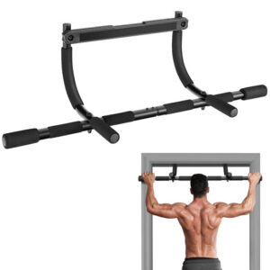 Multi-Grip Doorway Pull Up Bar with Foam Grips - Color: Black