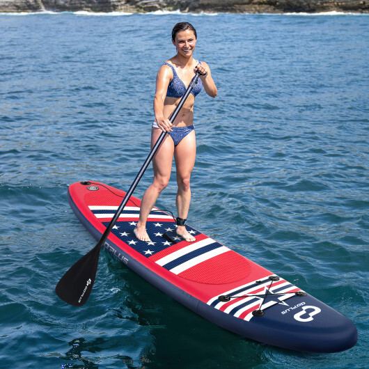 Inflatable Paddle Board with Removable Fin and Backpack-B - Image 3