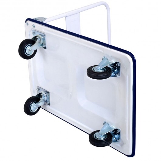 660 Pounds Folding Platform Cart Dolly Hand Truck - Color: Blue - Image 5