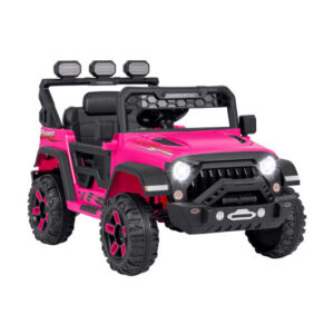 12V Electric Kids Ride on Truck with Remote Control and Music-Pink - Color: Pink