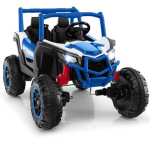 2-Seater Kids Ride on UTV with 2.4G Remote Control for over 3 Years Old Children-Navy - Color: Navy