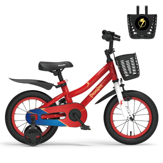 16 Inch Kids Bike with Removable Training Wheels-Red - Color: Red