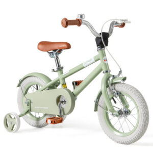 Kid's Bike with Adjustable Handlebar and Saddle Green-12 Inches - Color: Green - Size: 12 inches