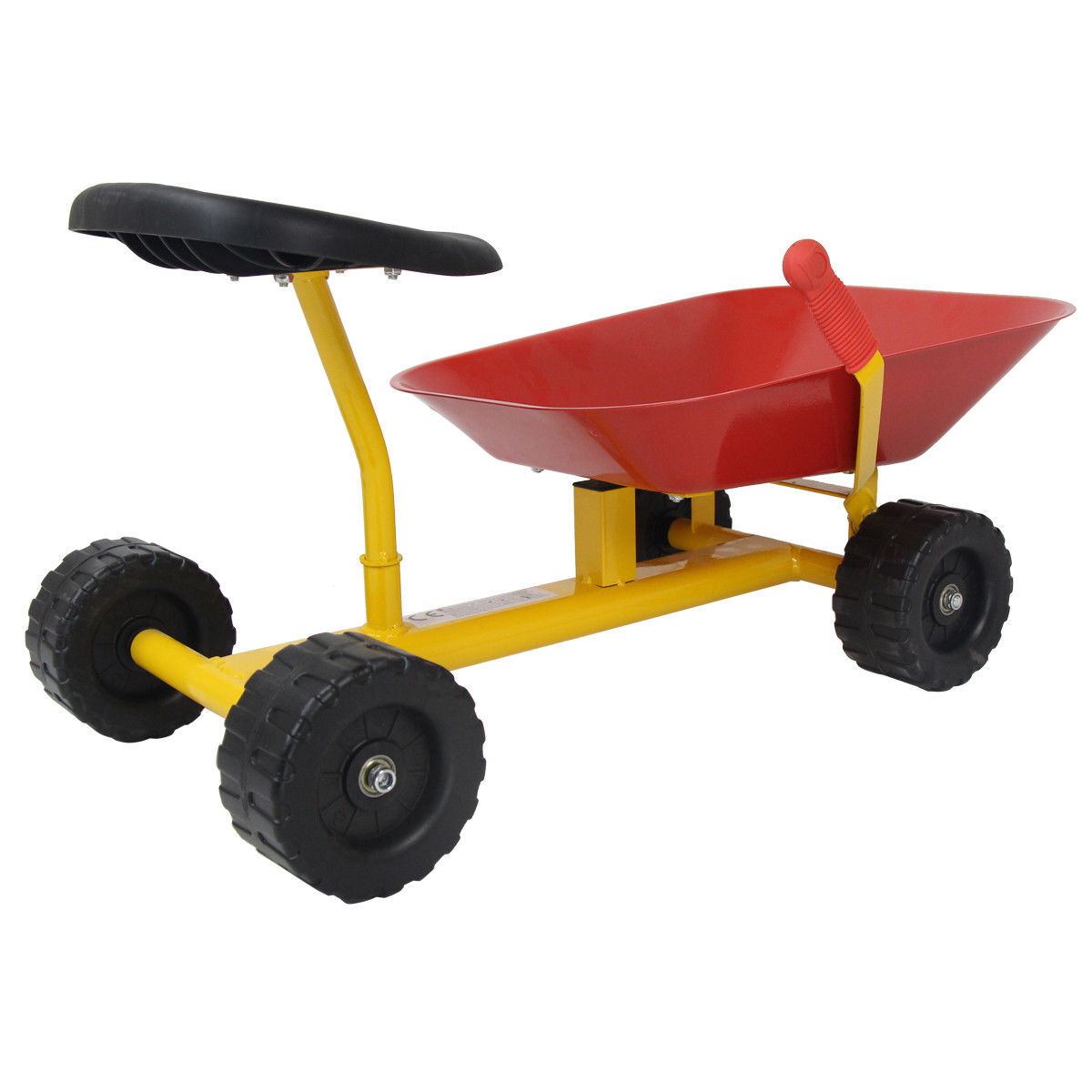 8 Inch Heavy Duty Kids Ride-on Sand Dumper with 4 Wheels-Red - Color: Red